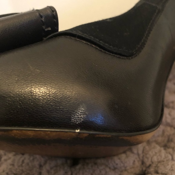 Black Peep Toe Pumps - Picture 7 of 8